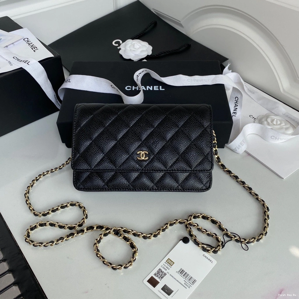 First Bag Ru CHAIN CAVIAR EDITION WALLET NEW CHANEL 0815